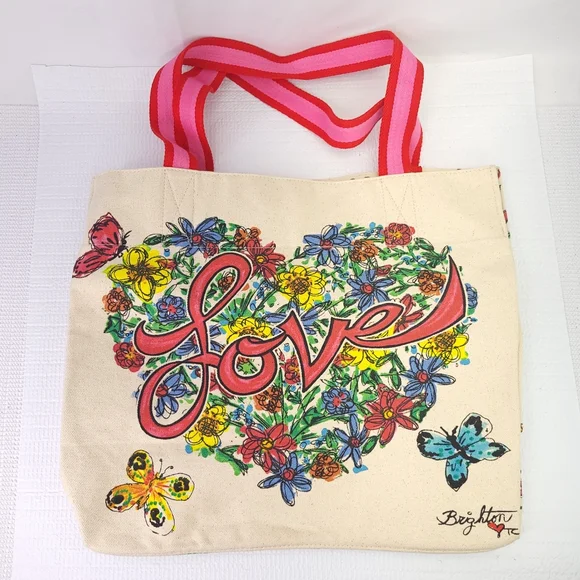 Brighton Bags Brighton Love Tweet Canvas Large Tote Bag Birds